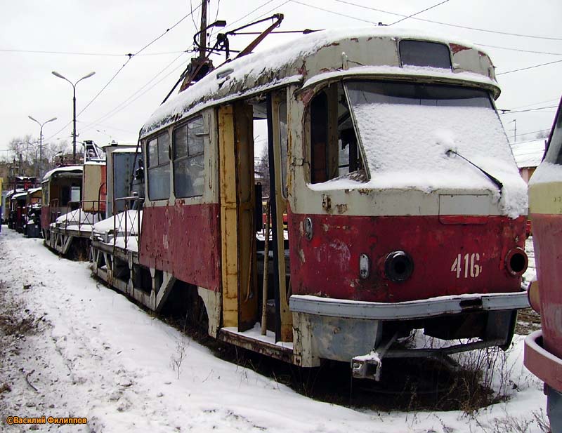 Тверь, Tatra T3SU (двухдверная) № 416; Тверь — Служебные трамваи и специальная техника