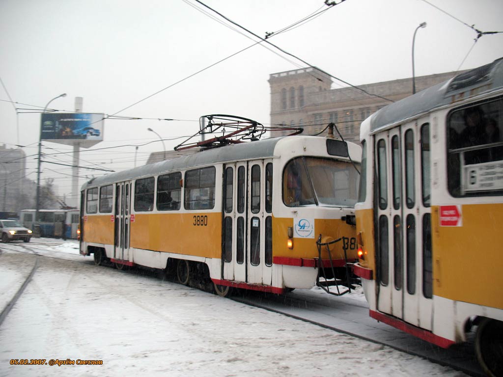 Москва, Tatra T3SU № 3880