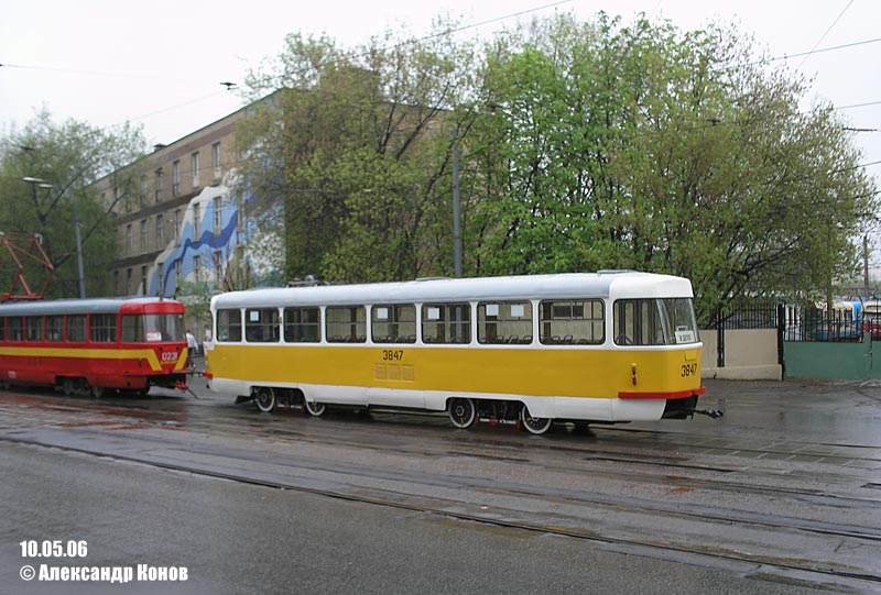 Moscow, Tatra T3SU № 3847; Moscow — 22nd Championship of Tram Drivers Moscow, Tatra T3SU № 3847; Moscow — 22nd Championship of Tram Drivers