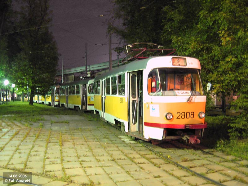 Москва, Tatra T3SU № 2808; Москва — Трамвайные депо: [2] имени Н. Э. Баумана