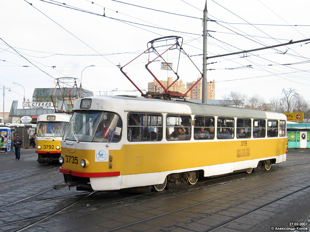 Москва, Tatra T3SU № 3735