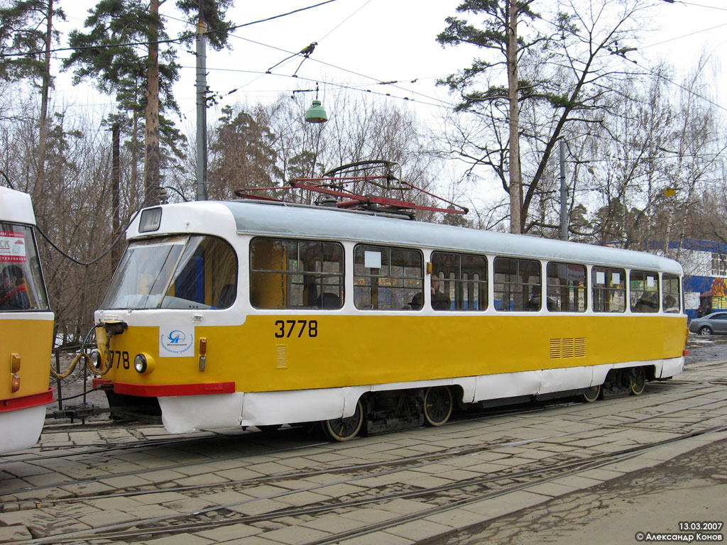Москва, Tatra T3SU № 3778