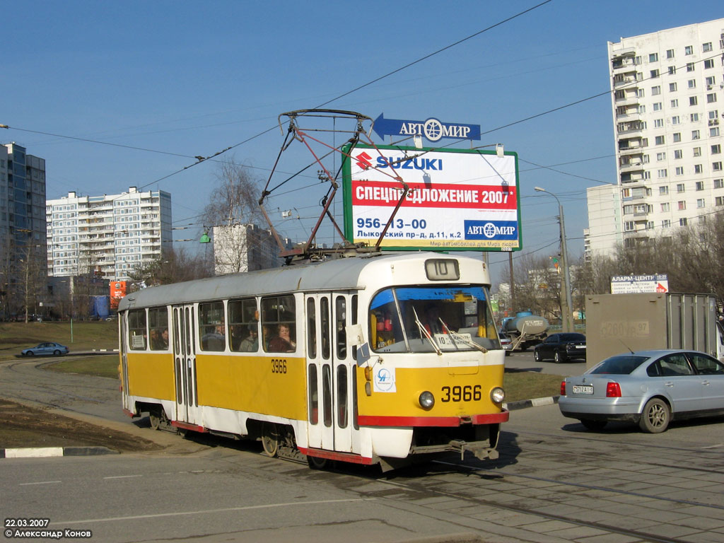 Moskau, Tatra T3SU Nr. 3966