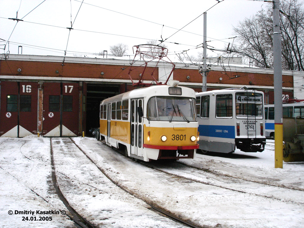Москва, Tatra T3SU № 3801