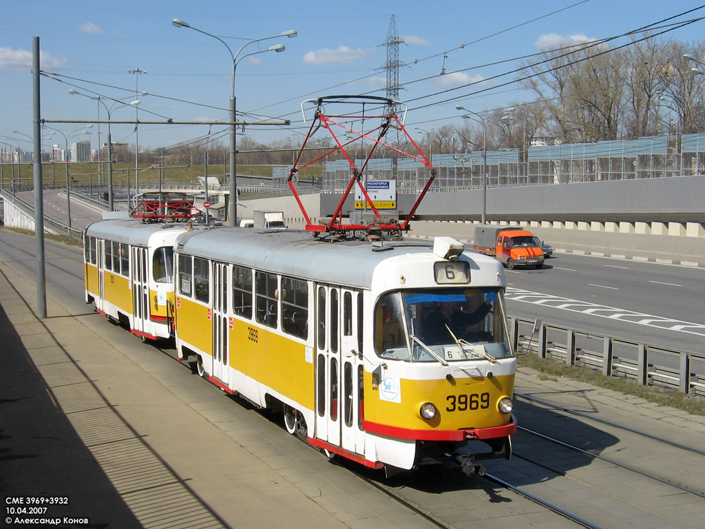 Москва, Tatra T3SU № 3969