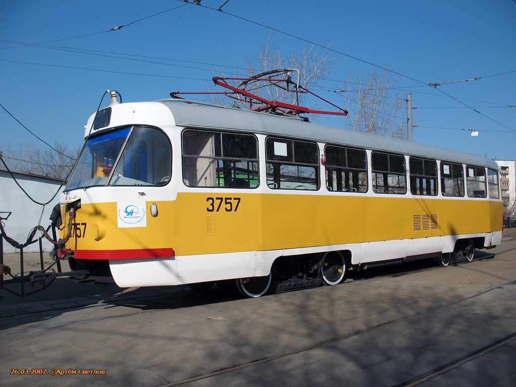 Москва, Tatra T3SU № 3757