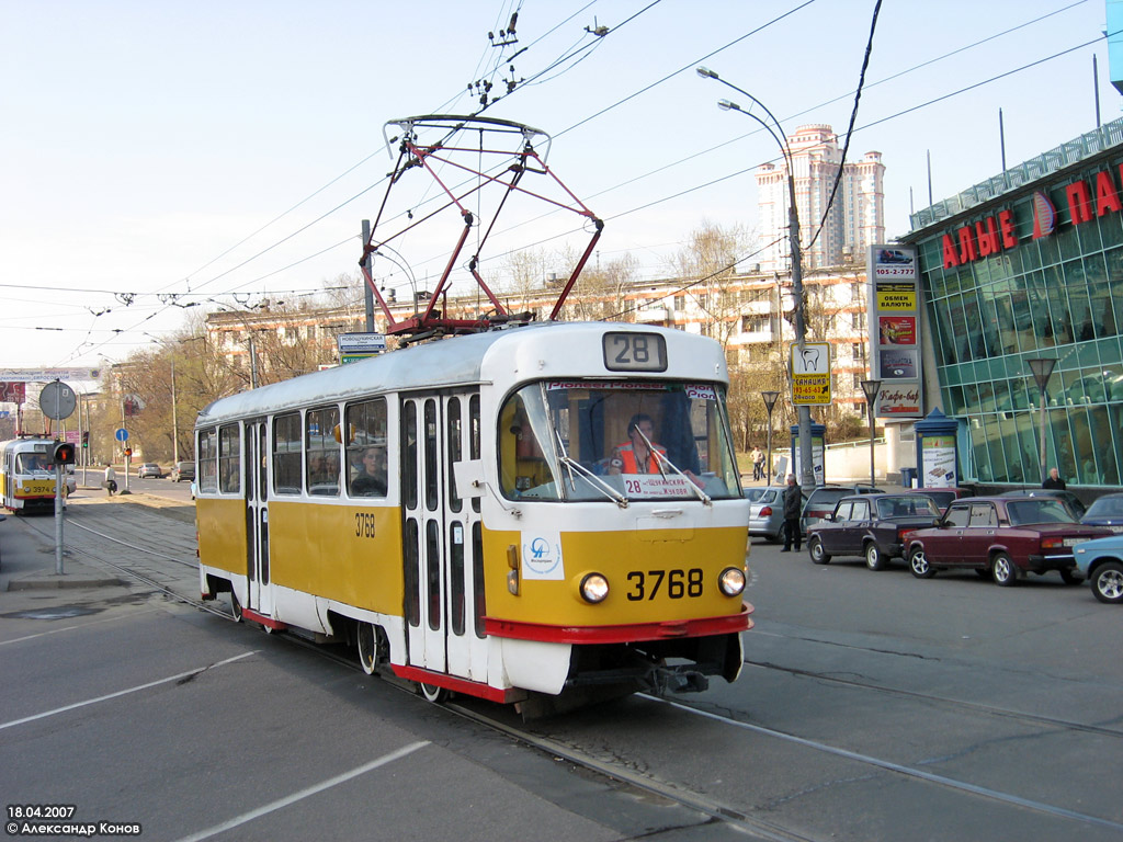 Москва, Tatra T3SU № 3768