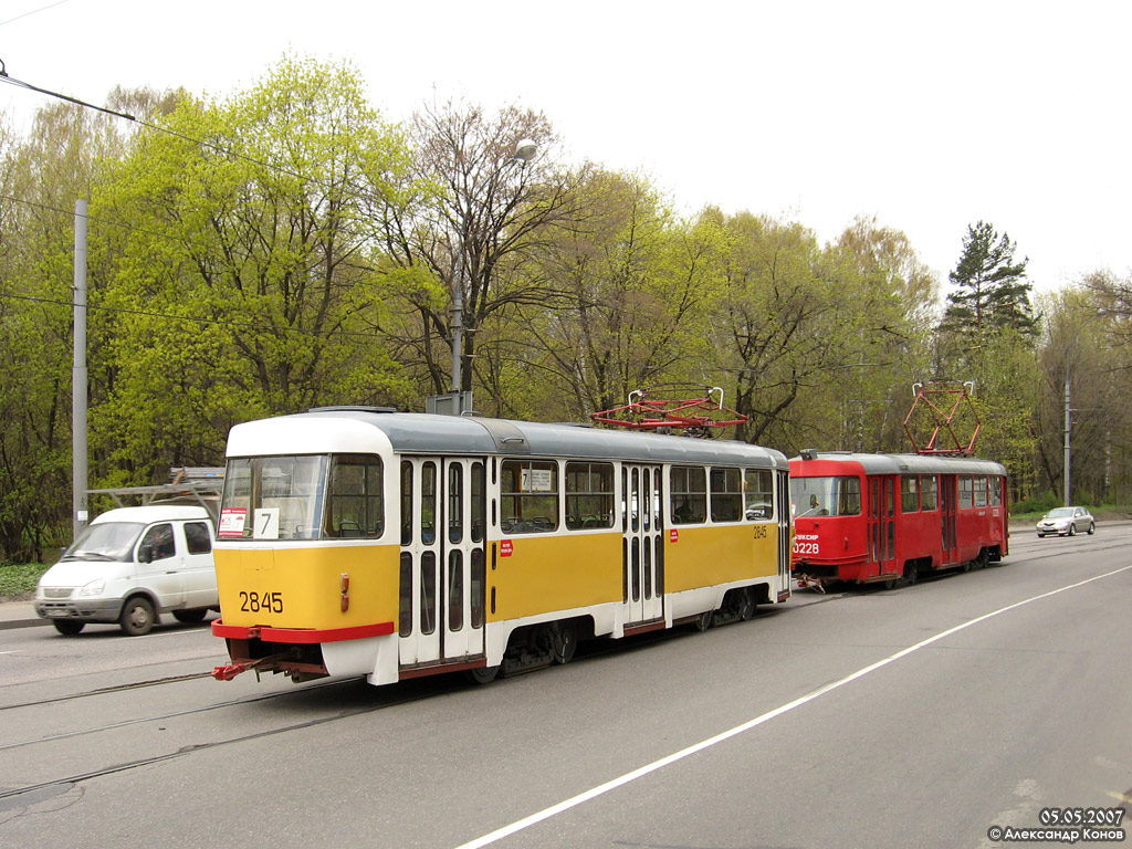 Москва, Tatra T3SU № 2845