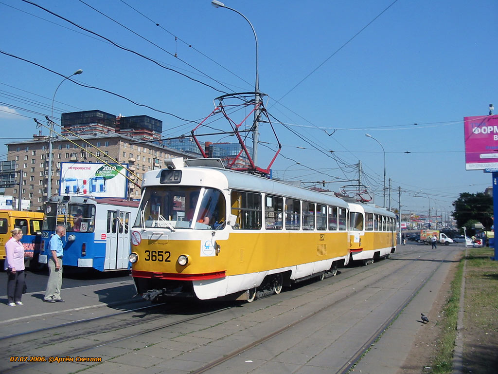 Moscow, Tatra T3SU # 3652