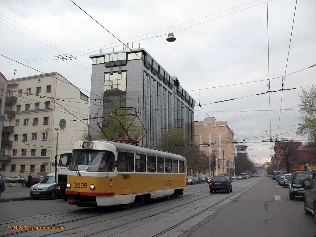Москва, Tatra T3SU № 2809