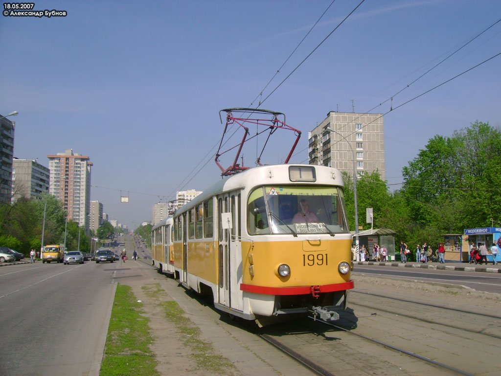 Москва, Tatra T3SU № 1991