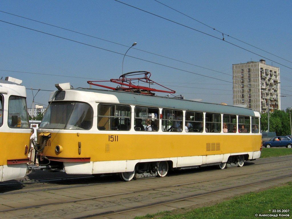 Москва, Tatra T3SU № 1511