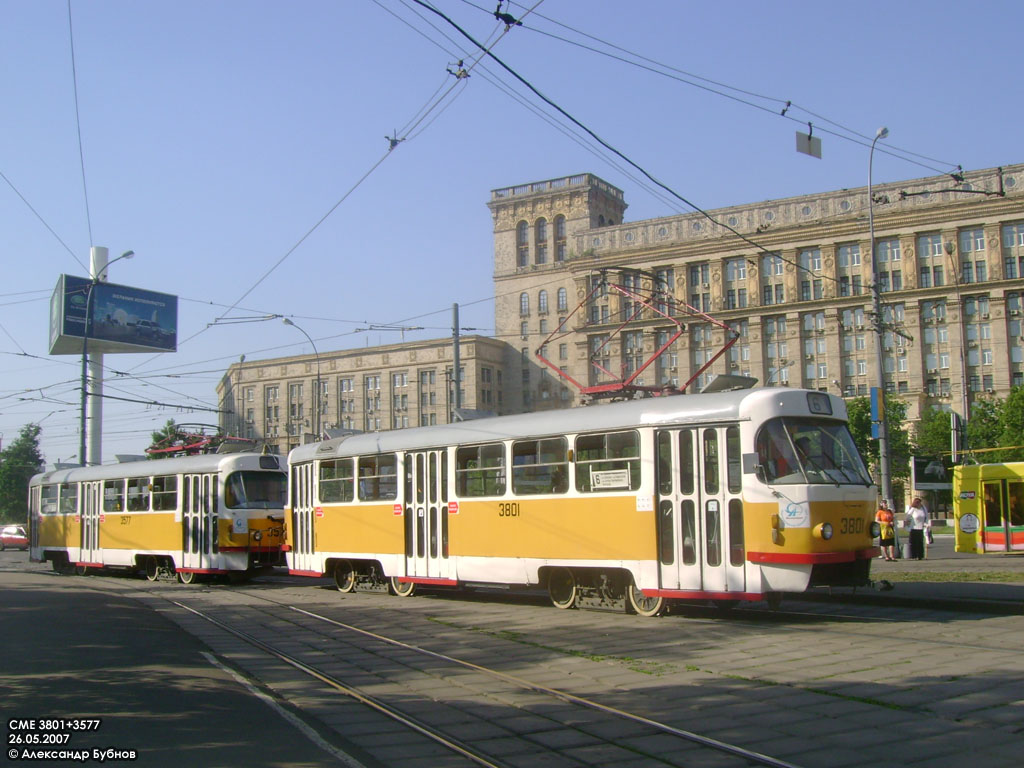 Москва, Tatra T3SU № 3801