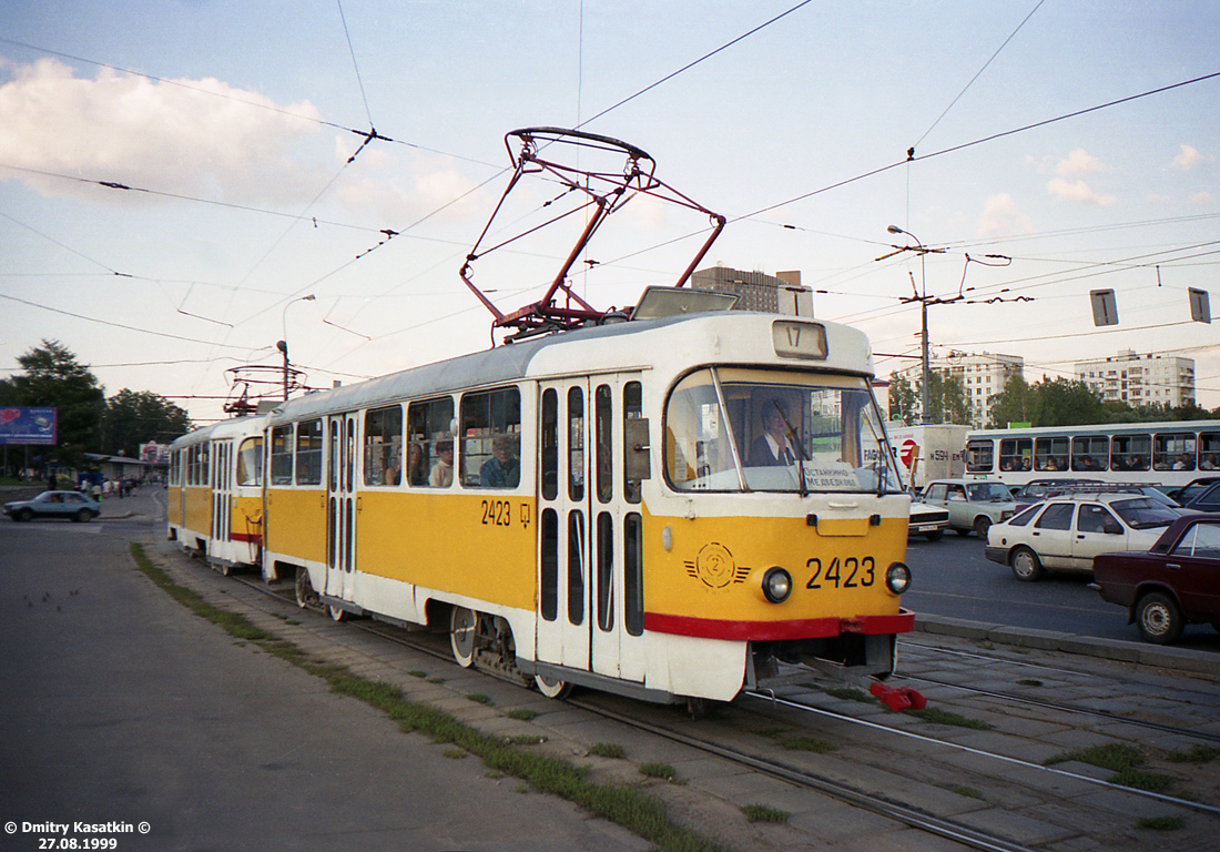 Москва, Tatra T3SU № 2423