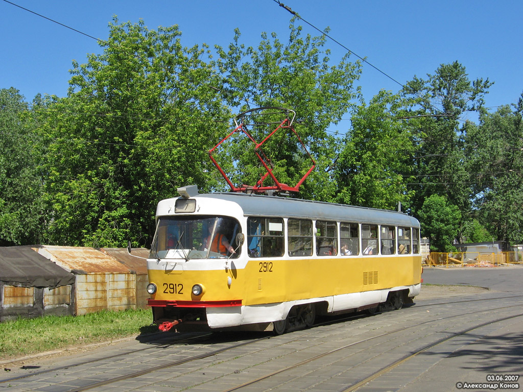 Москва, Tatra T3SU № 2912