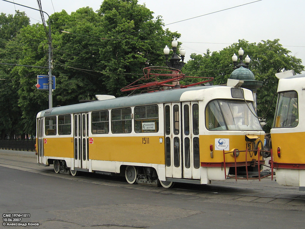 Москва, Tatra T3SU № 1511
