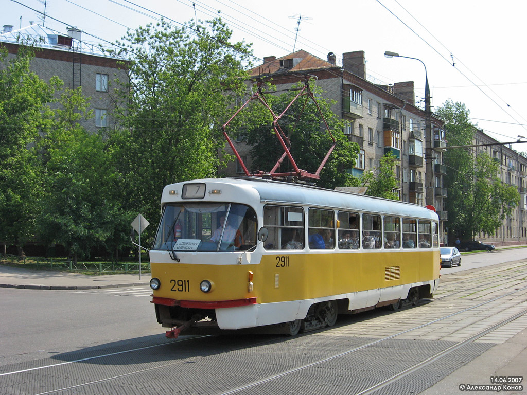 Москва, Tatra T3SU № 2911