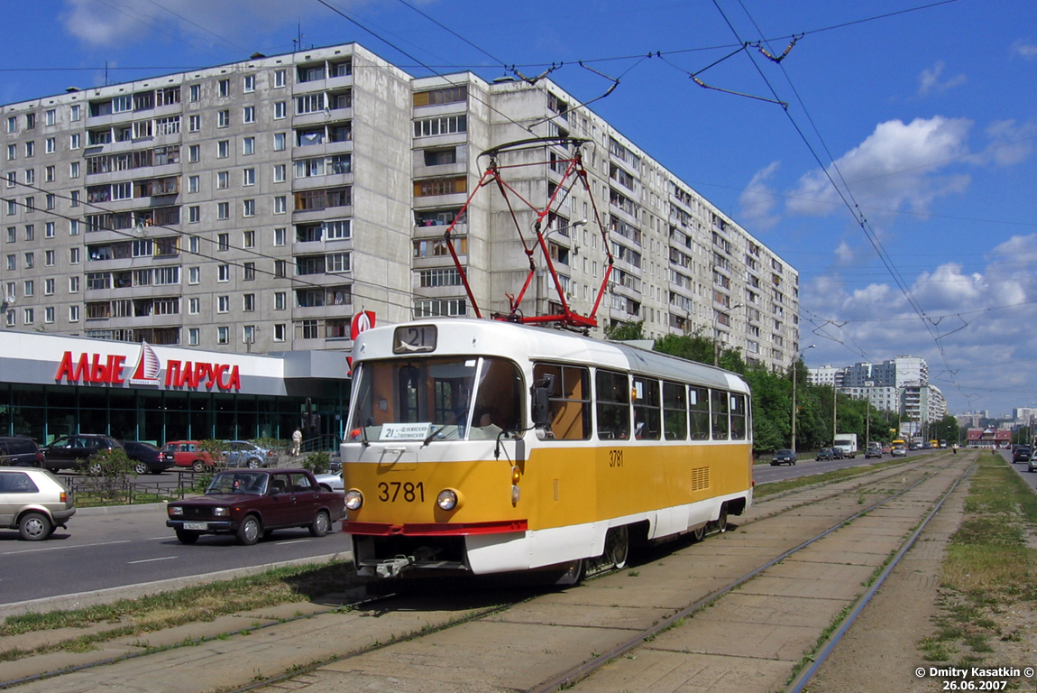 Москва, Tatra T3SU № 3781