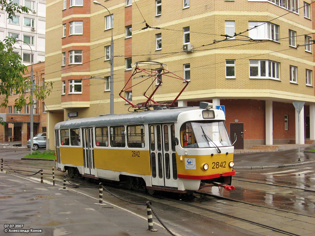 Москва, Tatra T3SU № 2842