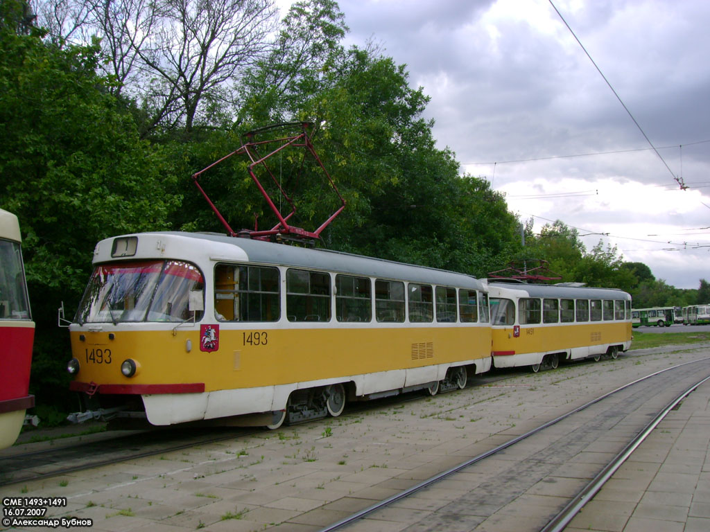 Москва, Tatra T3SU № 1493