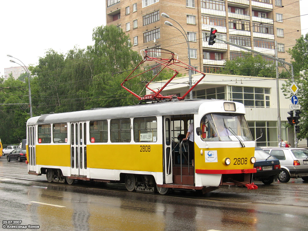 Москва, Tatra T3SU № 2808