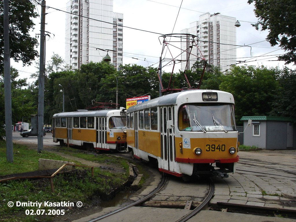 Москва, Tatra T3SU № 3940