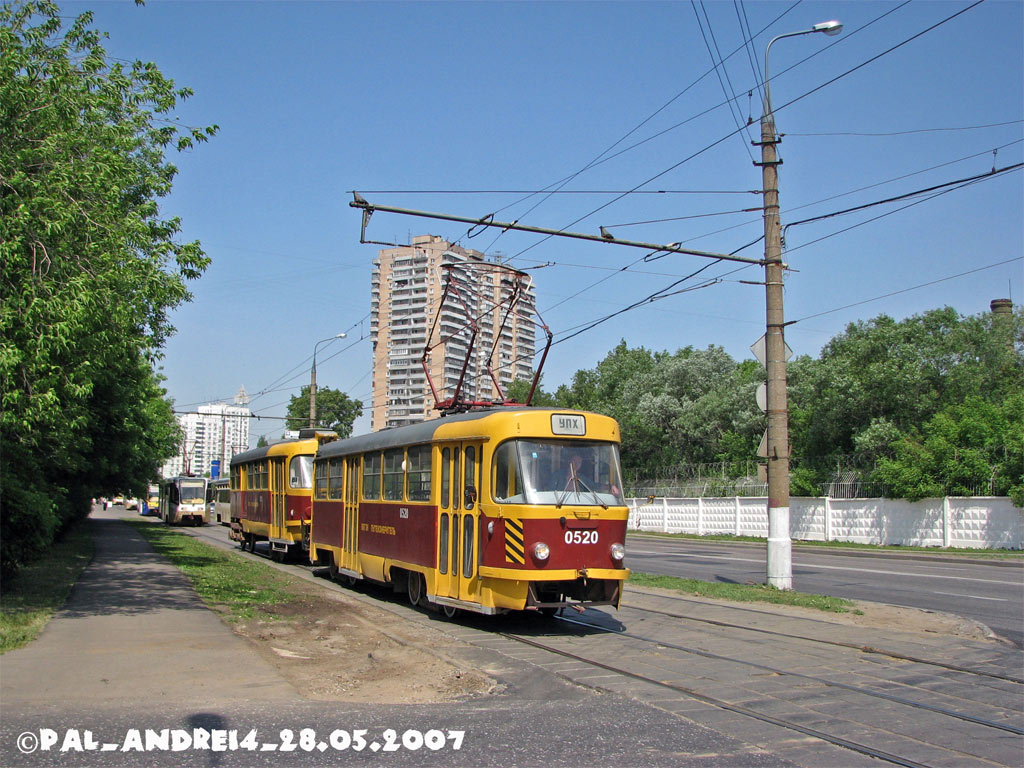Москва, Tatra T3SU № 0520