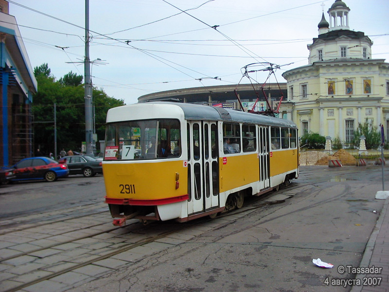 Москва, Tatra T3SU № 2911
