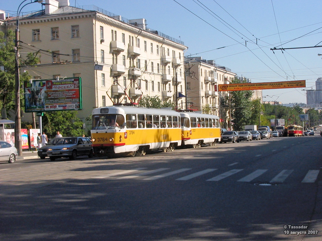 Москва, Tatra T3SU № 3764