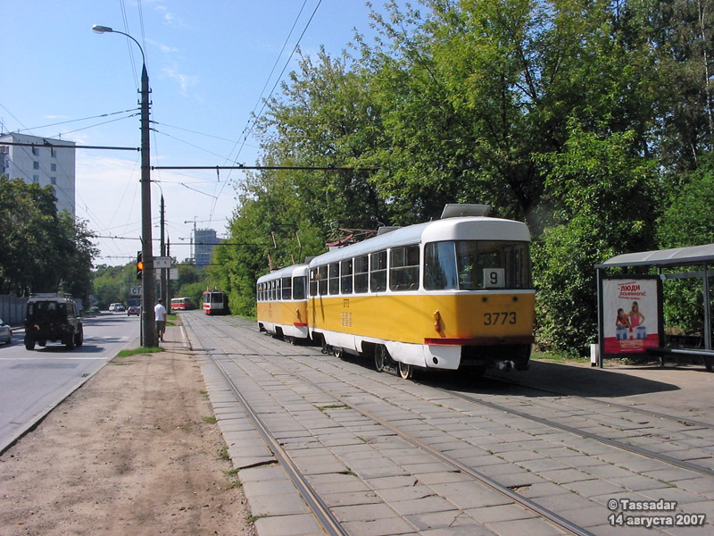 Москва, Tatra T3SU № 3773