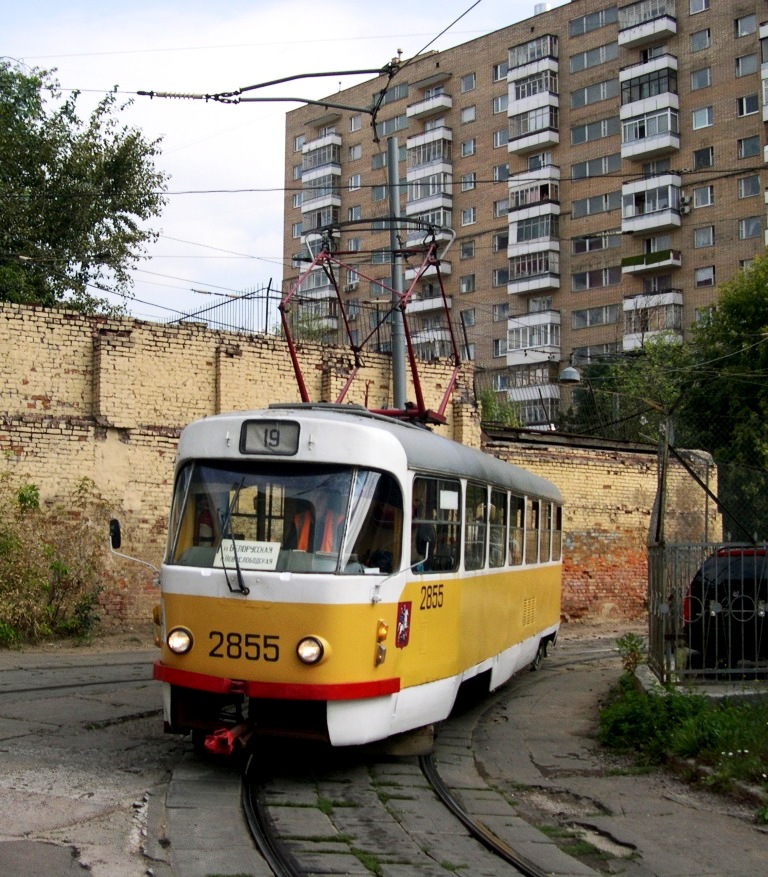 Москва, Tatra T3SU № 2855