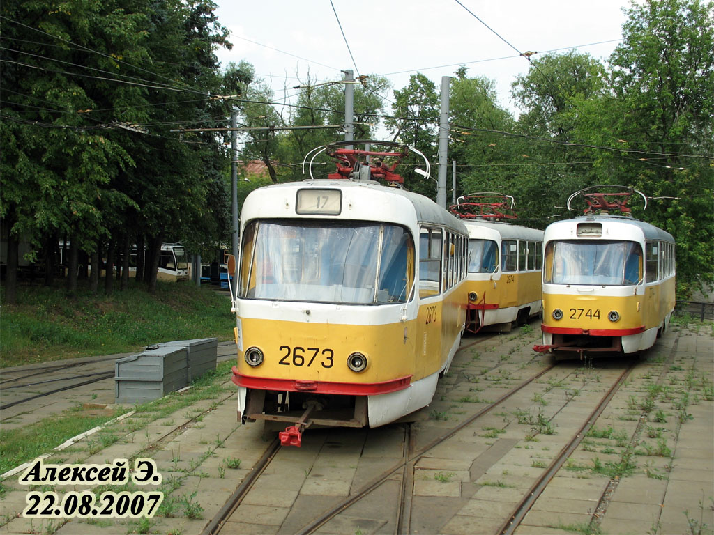 Moscou, Tatra T3SU N°. 2673; Moscou, Tatra T3SU N°. 2744
