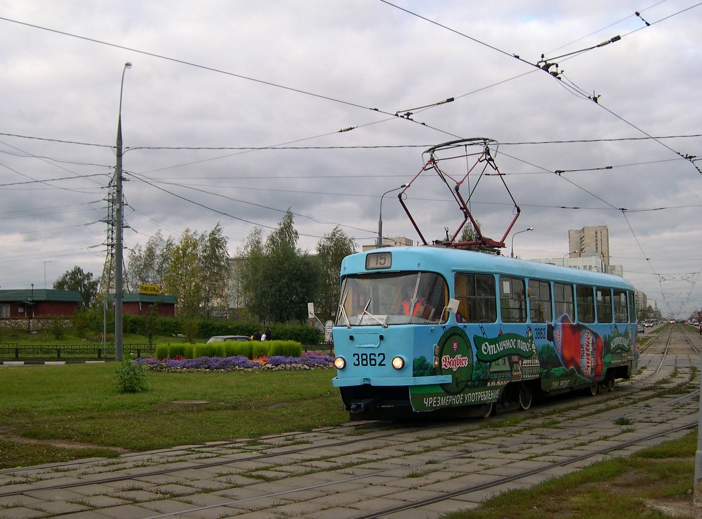 Москва, Tatra T3SU № 3862