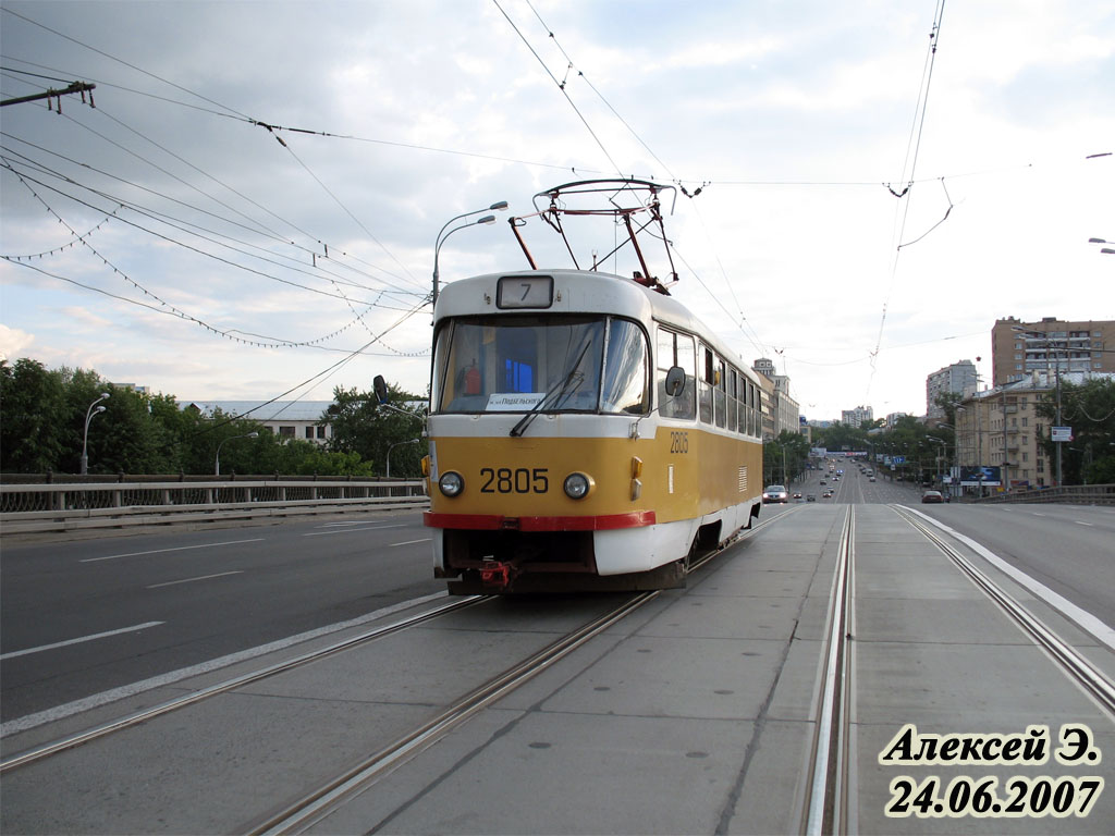 Москва, Tatra T3SU № 2805