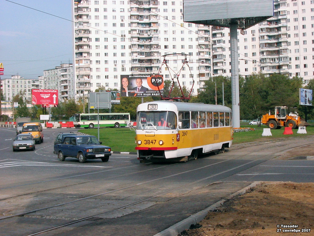 Москва, Tatra T3SU № 3847 Москва, Tatra T3SU № 3847