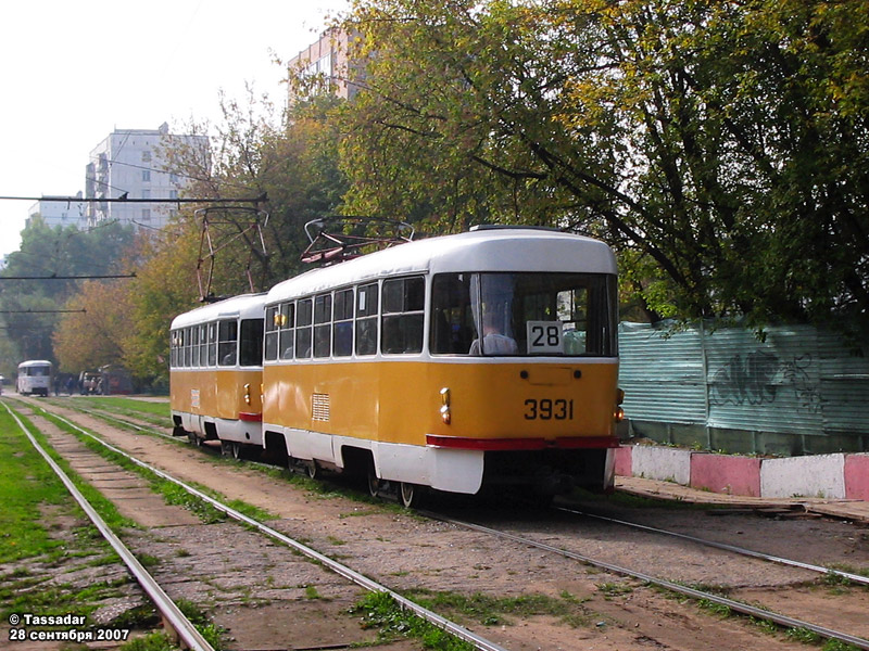 Москва, Tatra T3SU № 3931