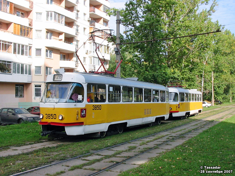 Москва, Tatra T3SU № 3850