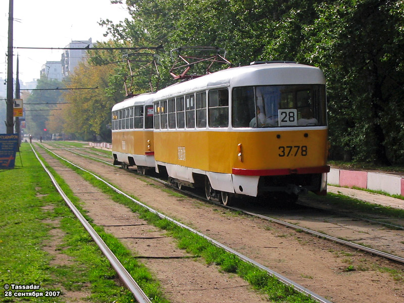Moskva, Tatra T3SU № 3778