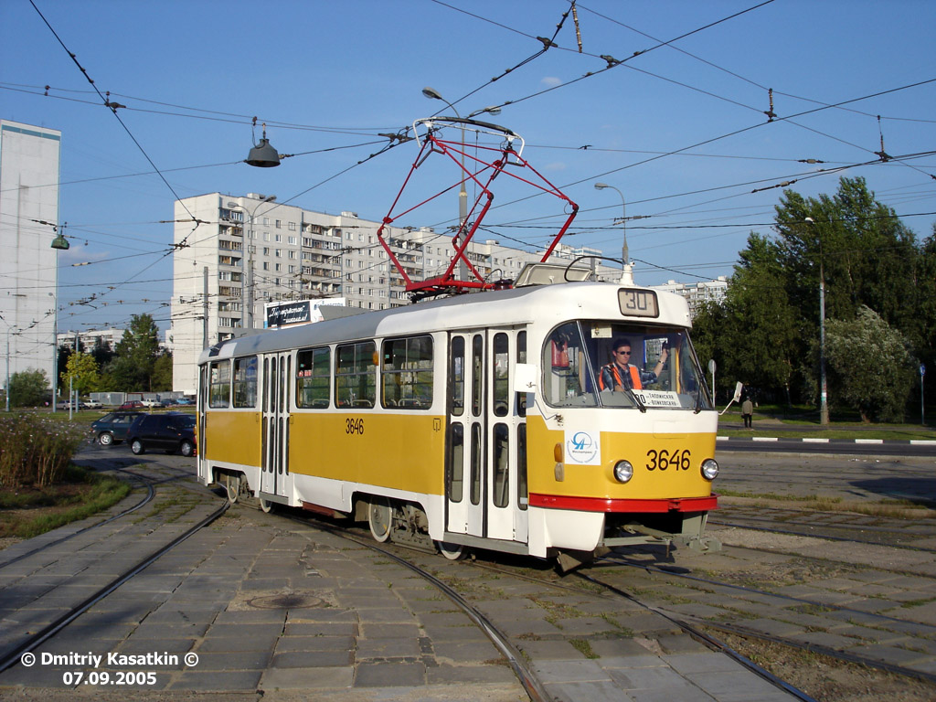 Москва, Tatra T3SU № 3646