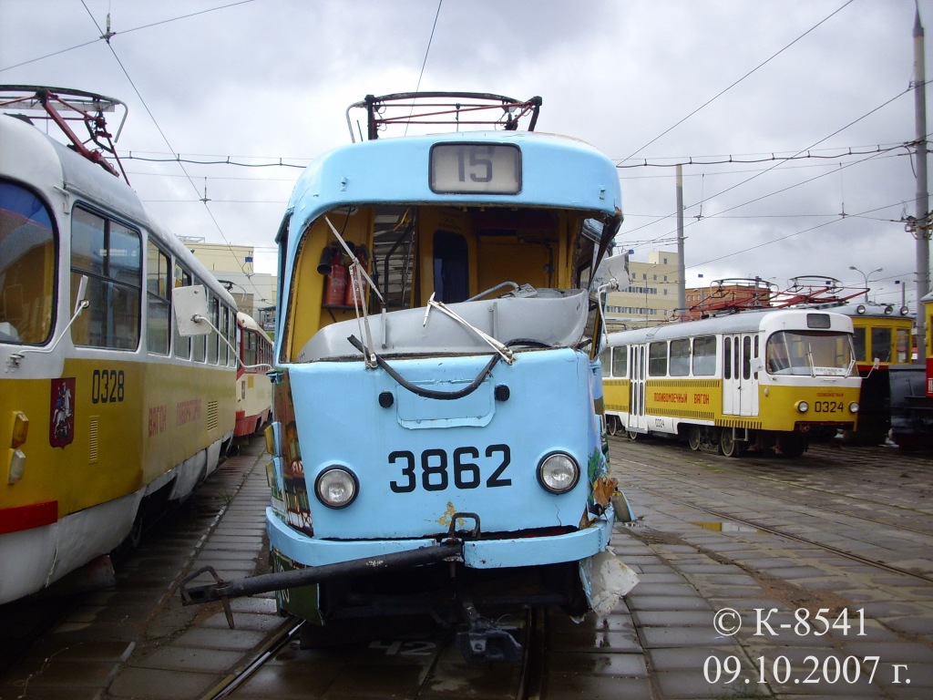 Москва, Tatra T3SU № 3862