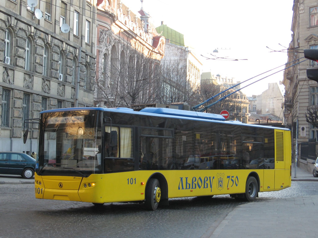 Львов, ЛАЗ E183D1 № 101