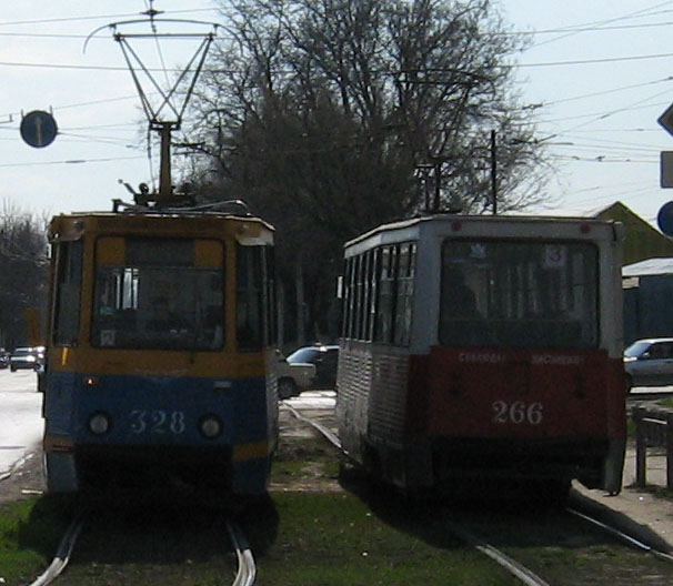 Таганрог, 71-605 (КТМ-5М3) № 328; Таганрог, 71-605 (КТМ-5М3) № 266