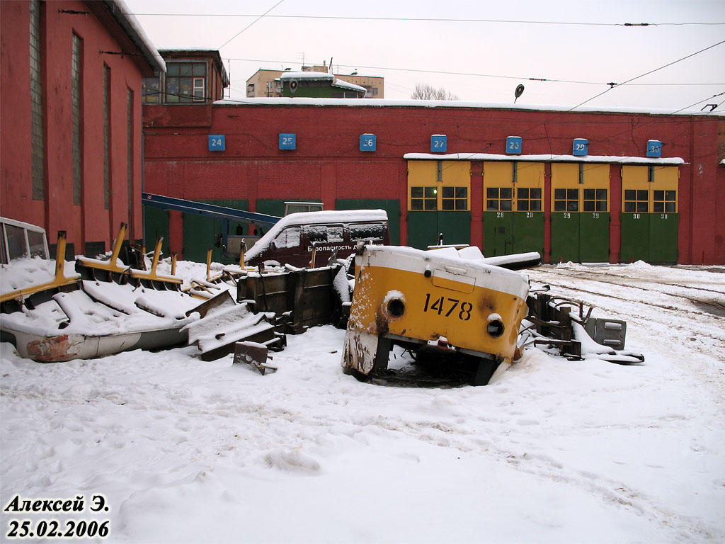 Москва, Tatra T3SU № 1478