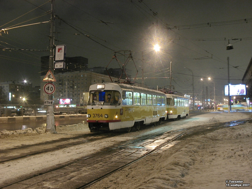 Москва, Tatra T3SU № 3764
