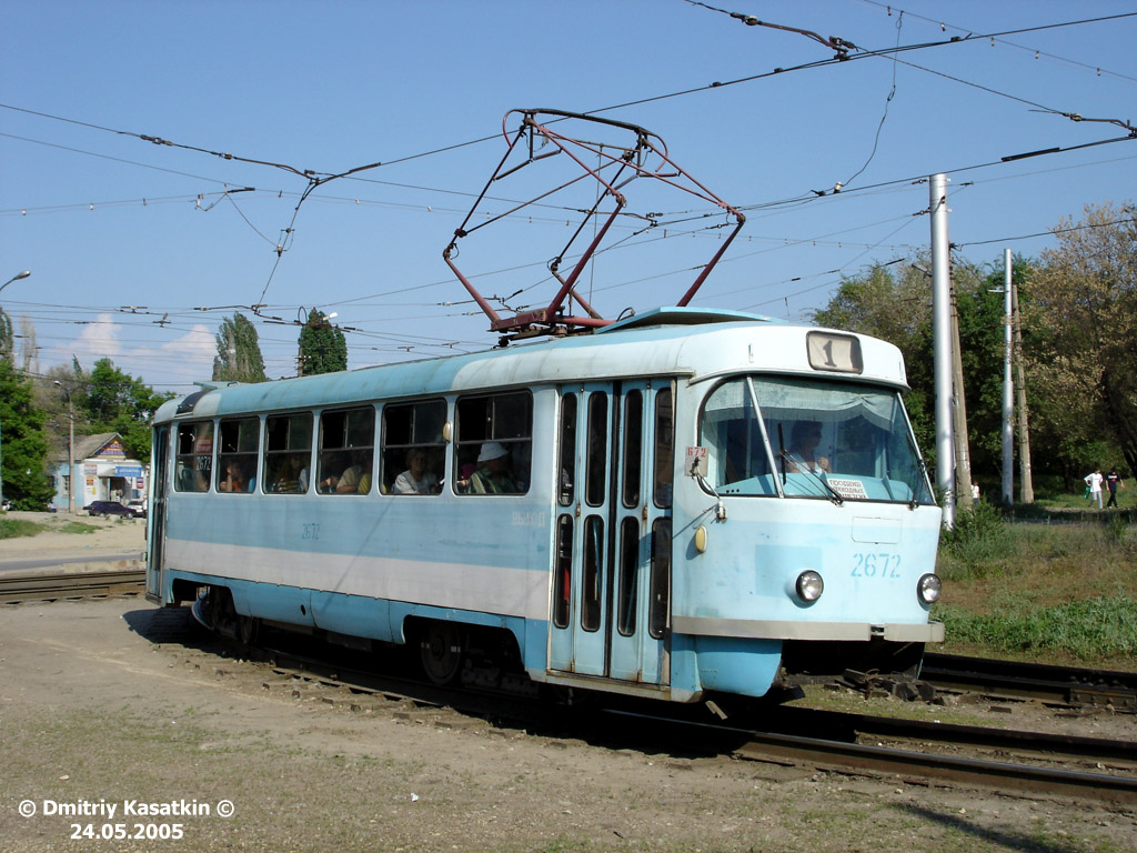 Волгоград, Tatra T3SU (двухдверная) № 2672