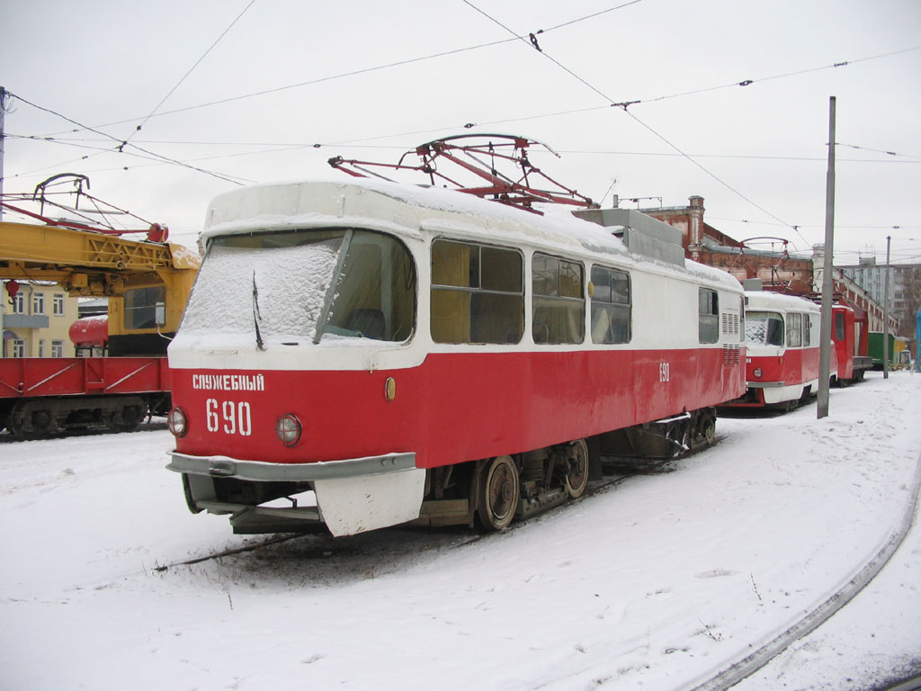 Самара, Tatra T3SU (двухдверная) № 690; Самара — Городское трамвайное депо