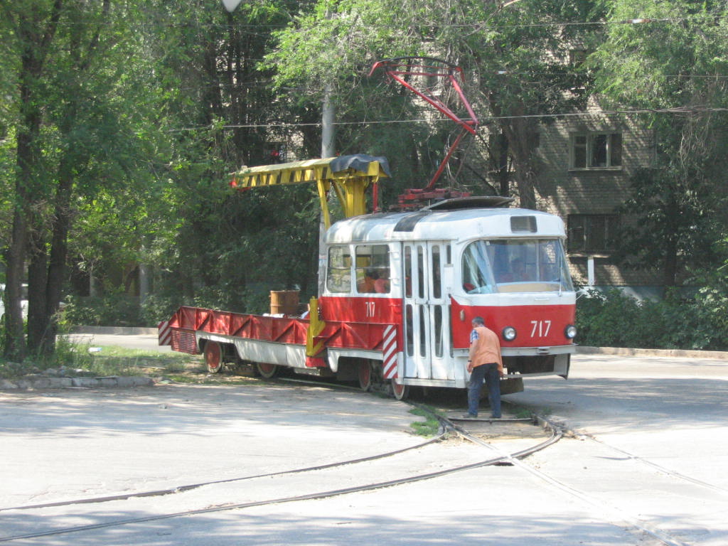 Самара, Tatra T3SU (двухдверная) № 717; Самара — Кировское трамвайное депо; Самара — Конечные станции и кольца (трамвай)