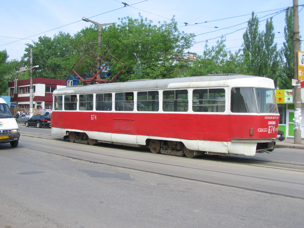 Самара, Tatra T3SU (двухдверная) № 674