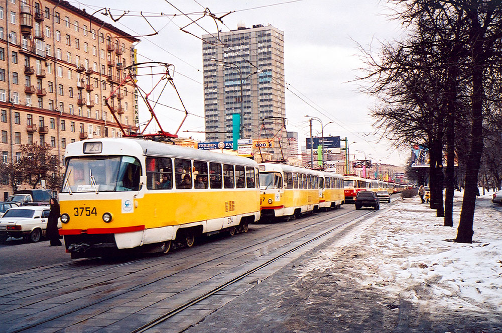Москва, Tatra T3SU № 3754