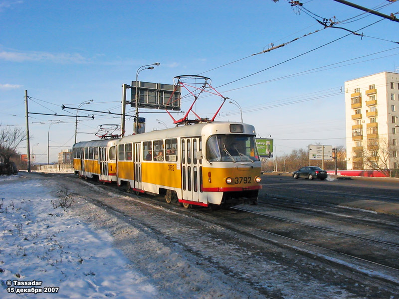 Москва, Tatra T3SU № 3792